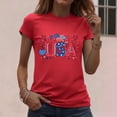 thumbnail image 5 of 4Th of July Shirts Women Summer Tops for Womens 2026 Short Sleeve Patriotic Tops Crew Neck Casual American Flag Shirt, 5 of 7