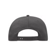 thumbnail image 2 of Cotton Twill Flat Bill 6 Panel Mid Profile Snapback Hat, Charcoal, 2 of 2