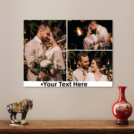 Custom Canvas Style Wall Art Print Personalized Photo Text