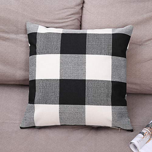 Trendy Black Silver Grey Striped Cushion covers silky heavy Fabric 18'' 45cm  BN 