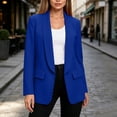 thumbnail image 3 of StSilkitty Long Sleeve Blazer for Womens Solid Color Business Casual Lapel Collar Blazers Office Work Suit Jacket with Pockets, 3 of 6