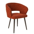 thumbnail image 4 of Ottomanson Palermos Mid Century Modern Easy Assembled Kitchen Dining Chair, Orange, Set of 2, 4 of 6