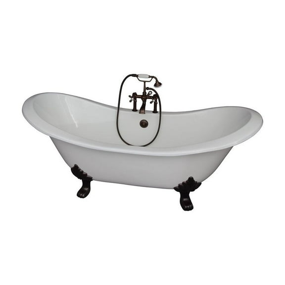 BarclayTub Kit 72" CI Dbl Slipper