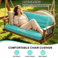 thumbnail image 2 of SDJPOI Outdoor Porch Swing Cushions, 4" Thick 3 Seater swing replacement cushions, 63'' Waterproof Bench Cushions with Backrest & Ties for Patio Furniture, 2 of 7