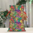 thumbnail image 3 of Fuzoiu Colorful Dinosaur Print Christmas Gift Bag,Burlap Gift Bag with Drawstring Closure & Hang Tag,Perfect for Holidays, Birthdays, and Special Occasions-Medium, 3 of 4
