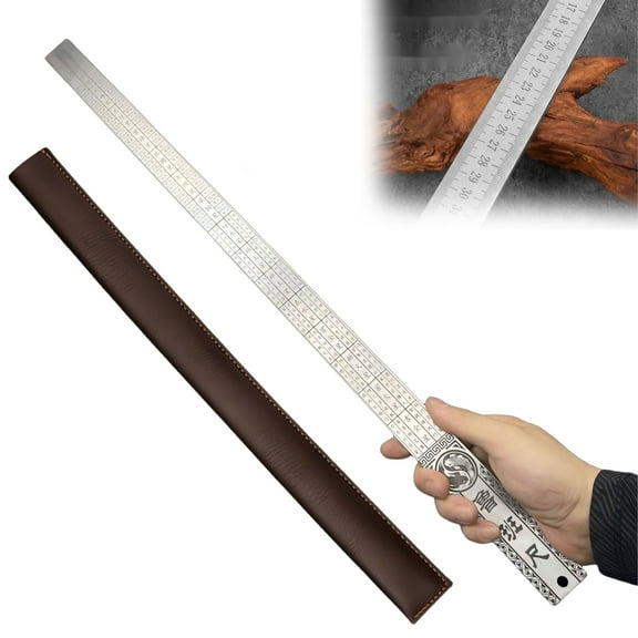 Heavy Duty Ruler(Unit of Measurement: inch & cm), 20" 50cm Stainless Steel Rulers, Metal Rulers Kit - Perfect Straight Edge for Architects, Draftsman, and Engineers
