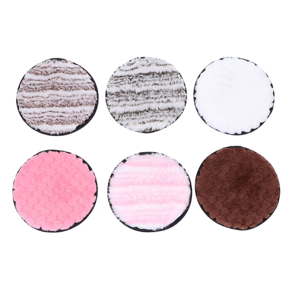 RAGUPEL 6Pcs Exfoliating Face Pads for Makeup Removal Multi Random Color Fiber for Daily Use
