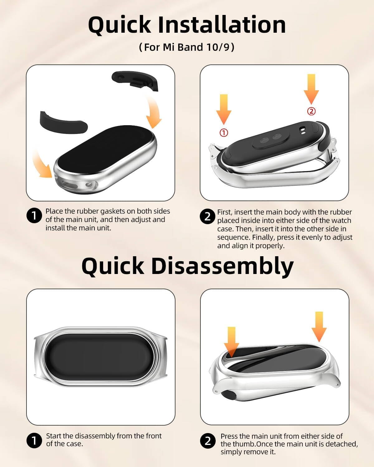 CRKMGS-Strap for Xiaomi Mi Band 10/9 Breathable Replacement Strap for Mi Fit Band 9 SmartWatch Straps Wristband Bracelet for Women Men