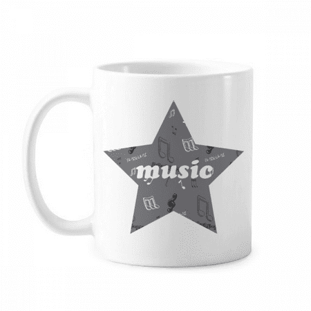 

White Music Solfege Notes Mug White Pottery Classic Cerac Cup Handle 12oz