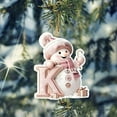 thumbnail image 5 of PEIBang Cute Snowman Christmas Tree Ornaments,2D Acrylic Hanging Ornaments Winter Decorative Snowman Pendant for Indoor Outdoor Decor, 5 of 5