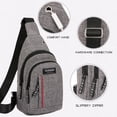 thumbnail image 4 of Jacenvly Travel Bags Men Strap Bag Crossbody Backpack Men Ladies Strap Backpack Hiking Backpack Multipurpose Messenger Chest Bag, 4 of 9