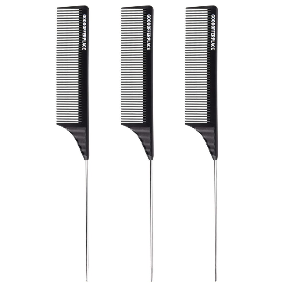 Goodofferplace 3 Rattail comb Pintail comb Parting combs Teasing combs
