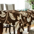 thumbnail image 4 of Yayeee Tablecloths for Rectangular Tables 54 x 54 inch Party Table Cover, Brown Floral, 4 of 6