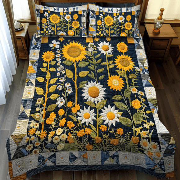 Juego de cama acolchado de 3 piezas Celestial Garden NCU0TH1000