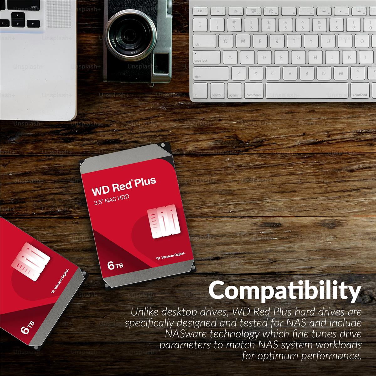 WD 2x Red Plus 6TB 3.5" SATA III Internal NAS Hard Drive