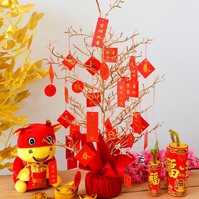 WEUVEB 1Ud Árbol Fortuna Decorativo Para Fiesta Y Ambiente De Año Nuevo