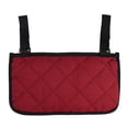 thumbnail image 4 of GLFILL Sac Latéral pour Chaise Sac de Rangement pour Accoudoir de Chaise de Camping Sac Latéral pour Fauteuil Roulant avec Bande Réfléchissante Accessoires Pratiques Rouge, 4 of 9