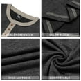 thumbnail image 5 of GENTS BLISS Crew Neck Henley Men Shirts Long Sleeve Shirts for Men Casual Color Block Tops, 5 of 6
