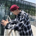 thumbnail image 2 of Harajuku Plaid Shirts Men Spring 2021 Autumn Winter High Quality Casual Flannel Men Oversized Loose Retro Long Sleeve Shirts New (9,5XL), 2 of 7
