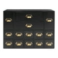thumbnail image 5 of ToppiJoy Vintage Free Standing Apothecary Cabinet Dressers Label Holder Wooden 14 Drawers Organizer(Black), 5 of 22