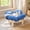 Sky Blue, variant on Elevated Cat Bed with Wooden Frame for Large Cats up to 40 lbs, Washable Flower Sofa Navy 22in