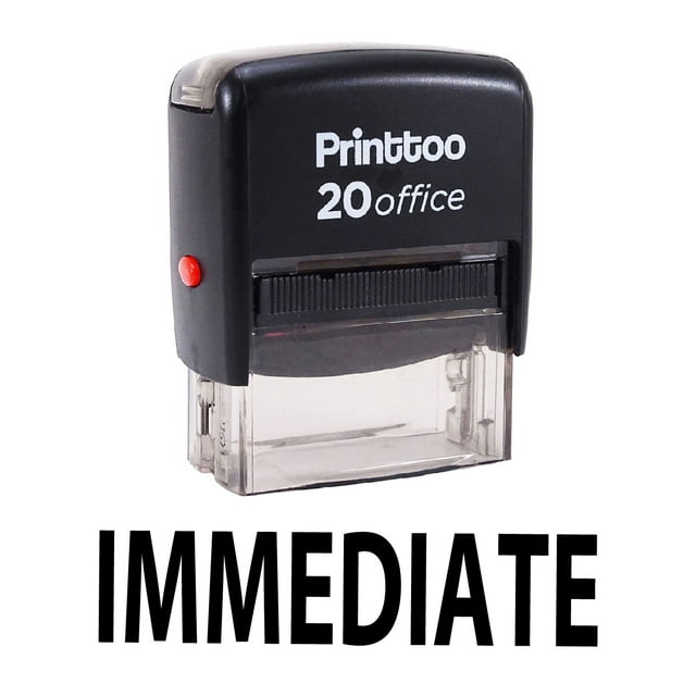 Printtoo IMMEDIATE Self Inking Rubber Stamp Office Stationary Stamp-Black