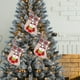 thumbnail image 4 of Media navideña con delantal y bolsillo - Decoración de calcetines de punto rojo blanco para árbol de chimenea - 20x15cm, 4 of 6