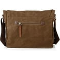 thumbnail image 3 of Compatible/replacement Vintage Waterproof Canvas Leather Trim DSLR SLR Shock-proof Camera Shoulder Messenger Bag (Brown) Green 01, 3 of 6