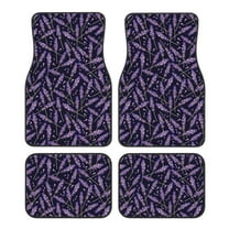 Yiaed Lavender Flowers Print Carpet Floor Mats for Cars, Auto Accessories Front & Rear Car Floor Mats Car Floor Foot Mat Sets of 4 Pieces