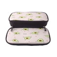 thumbnail image 5 of Picia Avocado Doing Sport Yoga Pattern Large Capacity PU Leather Pencil Case Organizer Pen Marker Holder Double Zipper Storage Bag Big Pencil Pouch for College Office, 5 of 6