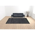 thumbnail image 2 of HomeRoots 514760 10 x 14 ft. Gray & Black Striped Hand Woven Rectangle Area Rug, 2 of 5