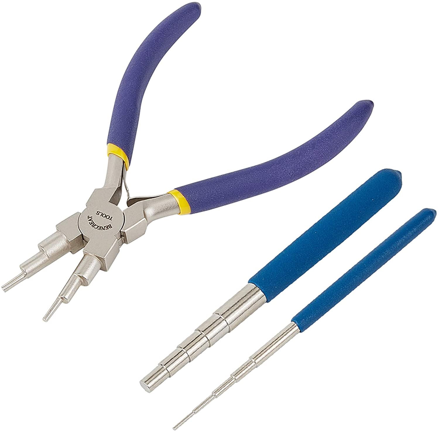 6-Step Multi-Size Wire Looping Forming Pliers Iron Wire Winding Rods Wire Looping Mandrel Wire Wrapping Tool Black 153~153.5x75.5~78.5x12mm