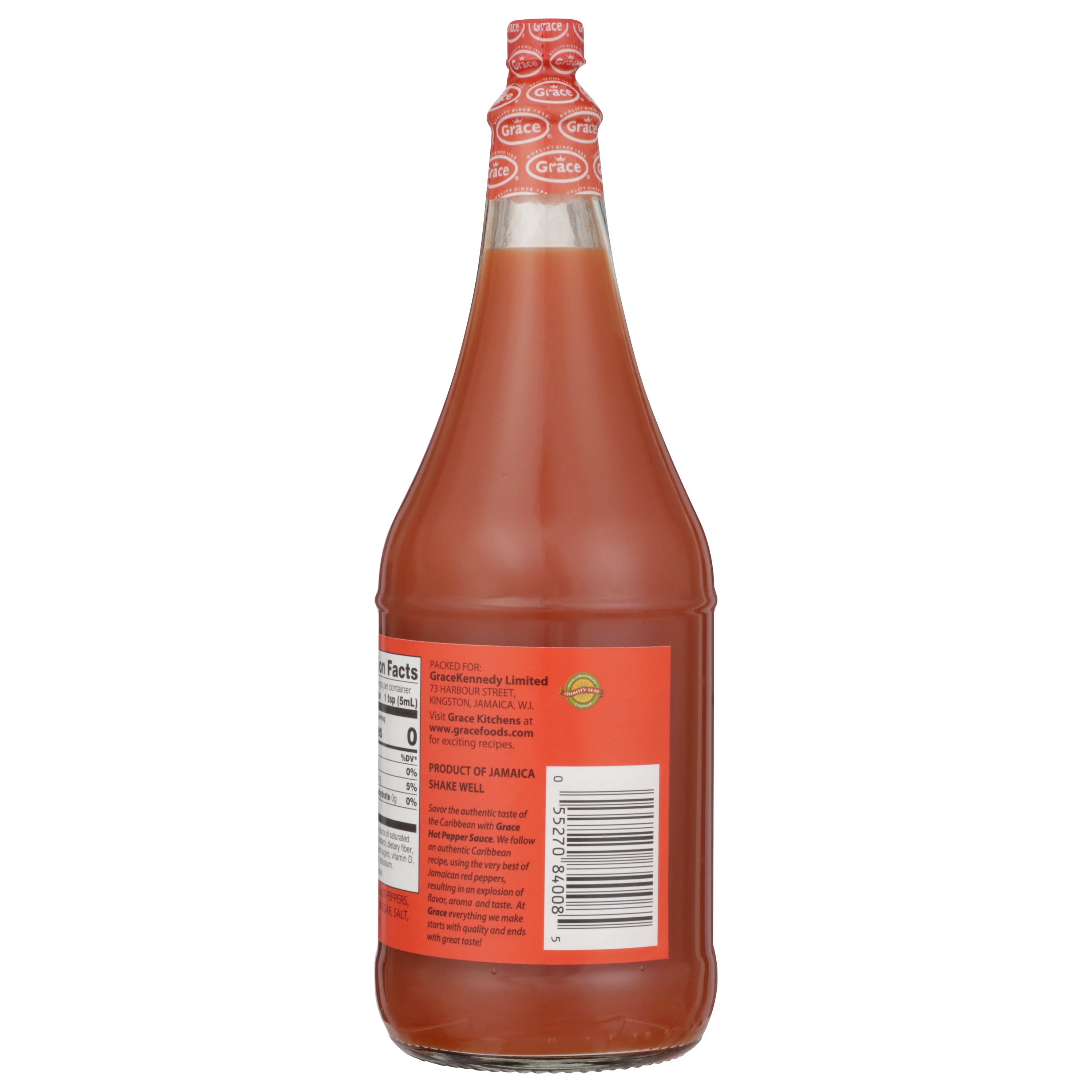Grace Hot Pepper Sauce, 12 oz Bottle