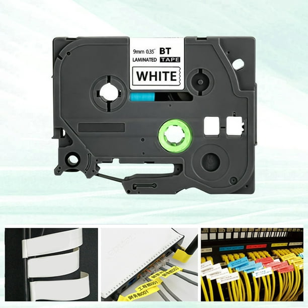 Visland Waterproof Non-fading 3 in 1 Compatible Tape Replacement Refill, Black on White/Yellow ,9mm/12mm , Labeling Tape for Dymo Label Manager PnP ...