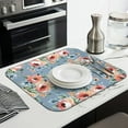 thumbnail image 2 of Microfibre Drying Mat for Kitchen Pioneer Dish Drying Drainer Mat Absorbent Colorful Floral Drying Mat Washing Up for Glass, Plate & Cup 16inch X 18inch, 2 of 7