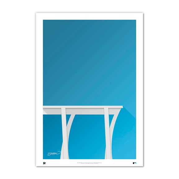 Miami Marlins Minimalist loanDepot Park 8.5" x 11" Fine Art Print