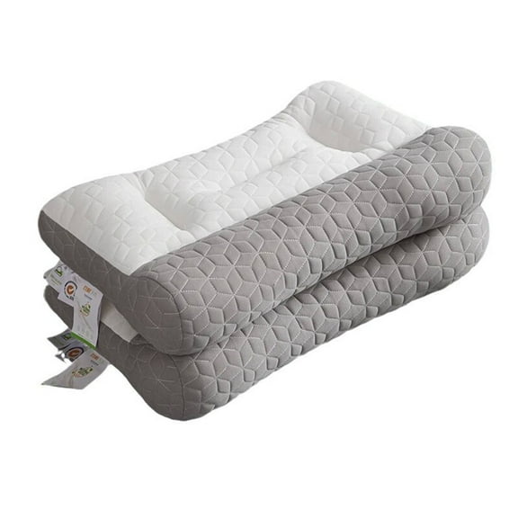 Sleep Enhancing Cervical Support Comfort Goose Down Pillow, Cervical Neck Pillow for Sleeping, Ergonomic Neck Support Pillows for All Sleeping Positions (1 Pack, White, Medium)