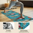 thumbnail image 4 of Dogs with Pioneer Flower Hot Yoga Mat Towel Non Slip for Hot Yoga - Quick-Drying Yoga Mat Cover with 4 Corner Pockets with Travel Bag - Hot Yoga Towel Non Slip 74"x26", 4 of 6