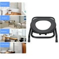 thumbnail image 4 of Chaise de Toilette Pliante, Commode de Toilette Portable, Chaise de Commode Pliable pour Camping Randonnée Voyage Voiture Urgence Adultes et Personnes Âgées, 4 of 7