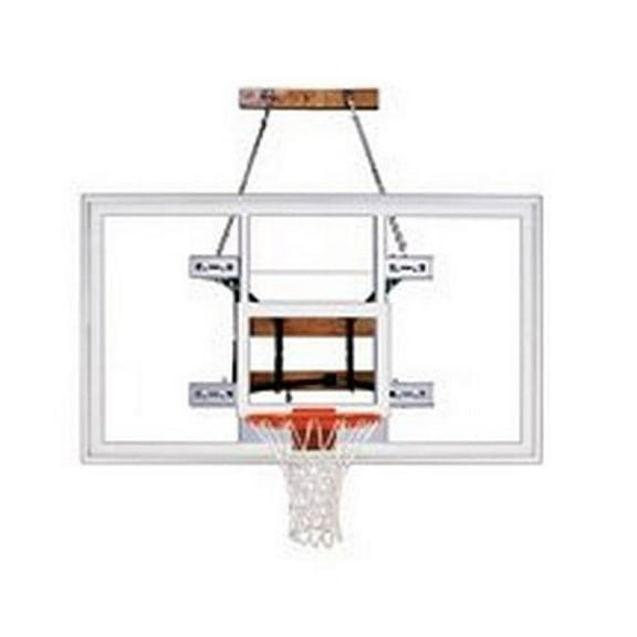 First Team FoldaMount82 Supreme Steel-Acrylic Side Folding Wall Mounted Basketball System44; Kelly Green