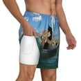 thumbnail image 3 of Gaeub Two Brave Cats Are Floating On The Sea Iceberg Mens Swim Trunks Stretch Beach Shorts Quick Dry for Men Swim Shorts Swimwear with Pockets- 3X-Large, 3 of 9
