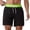 Black, variant on IWRICH Men's Swim Trunks Quick Dry Beach Shorts with Zipper Pockets and Mesh Liner Red XL