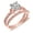 Rose Gold, variant on Lanelle Wedding Ring Set for Women Sterling Silver Engagement Ring Matching Band by Ginger Lyne Collection
