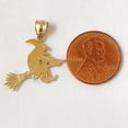 thumbnail image 2 of 14K Yellow Gold Witch on Broom Pendant, 2 of 4