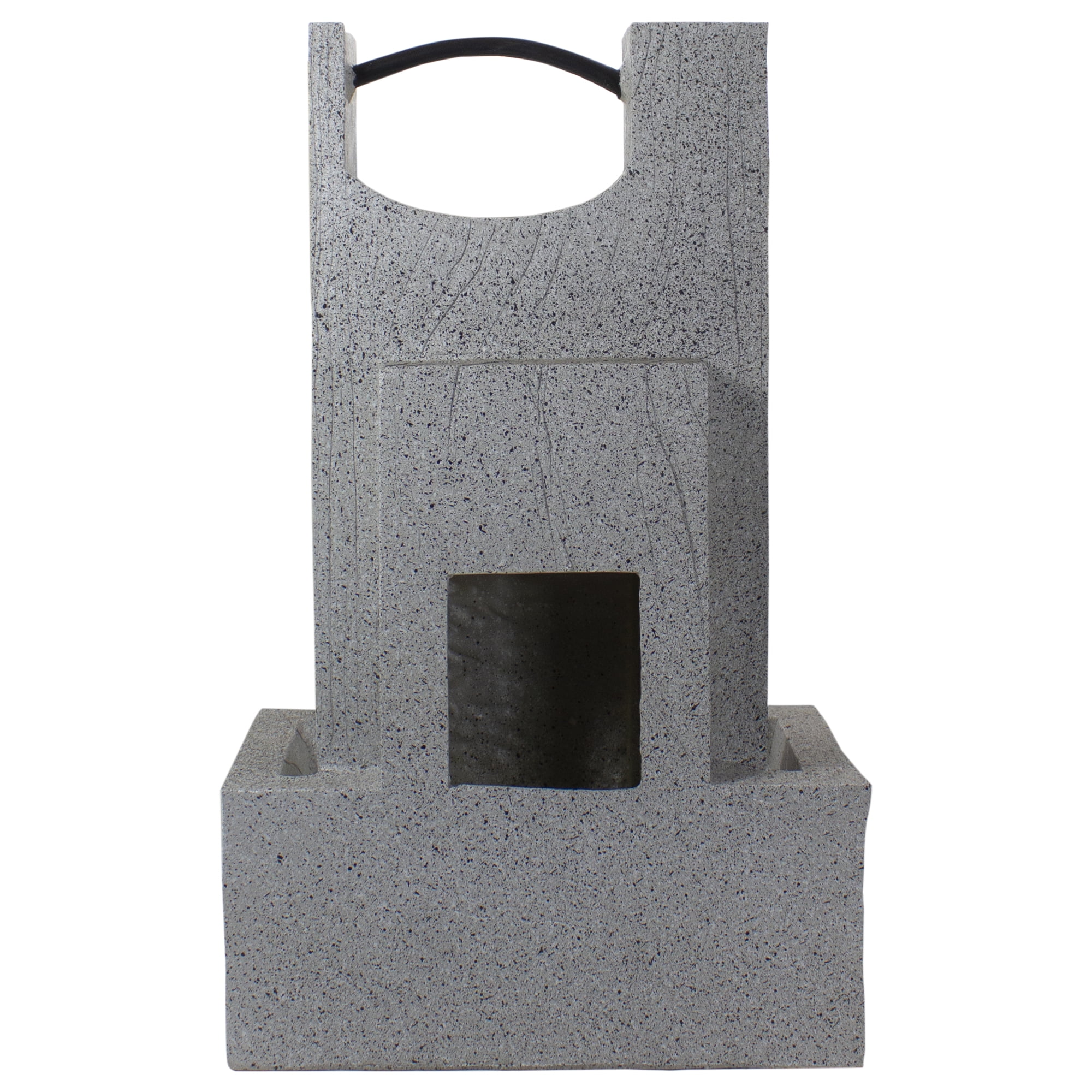 Northlight Modern Style Rainfall Outdoor Water Fountain - 23" - Gray
