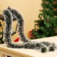 thumbnail image 5 of Christmas Tinsel Ribbons 2-20M Xmas Tree Green White Cane Ribbon Garland Hanging Pendent Wreath Ornaments Party Home Decoration, 5 of 5