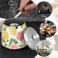 thumbnail image 4 of Yayeee Ashtray with Lid for Cigarette Smokeless Stainless Steel Home Ash Holder, Candy Grapefruit, 4 of 7