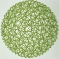 thumbnail image 2 of 3 Pcs Dining Table Placemats Set,14.96 Inch Round Kitchen Table Mats,Disposable Handwoven Paper Circle Placemats,Paper Woven Decorative Place Mat,for Dinning Decor Wedding Centerpiece,Green, 2 of 4
