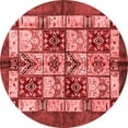 thumbnail image 1 of Ahgly Company Indoor Round Abstract Red Modern Area Rugs, 8' Round, 1 of 4