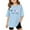 Sky Blue, variant on Kiijoy Toddler Girls T Shirt Heart Print Short Sleeve T-Shirt Kids Summer Tee, Sizes 3-14